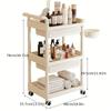 Versatile Spa & Salon Rolling Cart - Bubble Design, No-Battery Needed, Durable Plastic Storage Trolley for Beauty Equipment