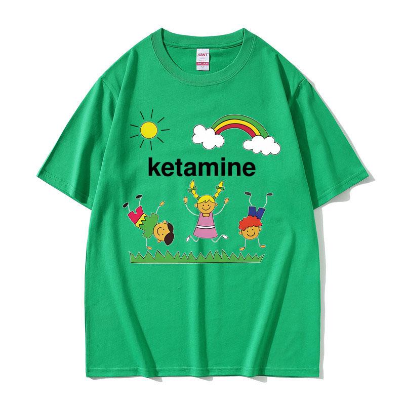 Ketamine Dancing Kids Dank Funny Meme T-shirt Men Women Fashion Casual Humor T-shirts Male Summer Cotton Short Sleeve T Shirt