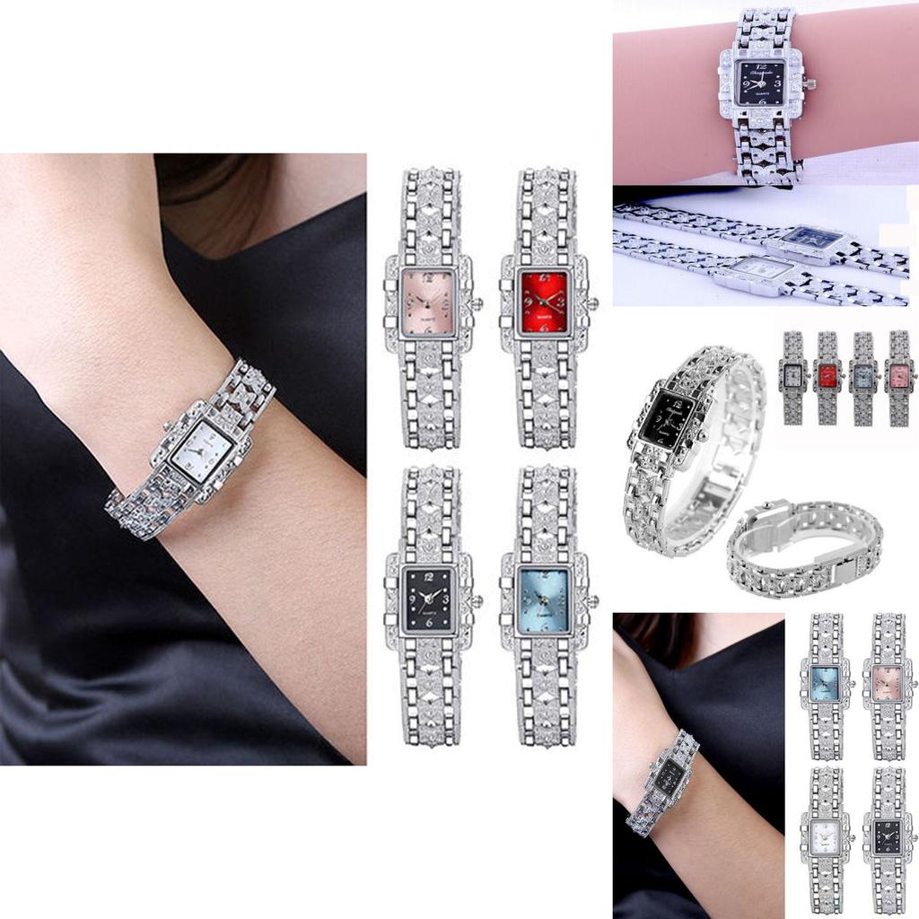 Elegant Roman Style Women's Watch With Sparkling Accents And Alloy Band