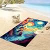Colorful Castle and Moon Fantasy Design Beach towel quick-drying for travel outdoor sports jogging beach and swimming
