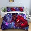 Anime Jinx Arcane: League of Legends Home Bed Three Piece Set Anime Printed Pillowcase Duvet Cover Full Size Customizable