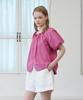 OPENING SUNSHINE Floral Embossed Lace Detail Elastic Waist Shorts White