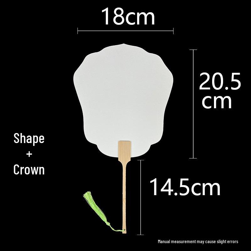 Double-Sided Thickened Raw Xuan Round Fan for DIY Painting and Calligraphy - Ancient Style Hand-Painted Lacquer Fan