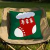 Christmas Illustrations Cushion Cover Soft Reversible Durable Pillow Cover MultiScene Use for Home Car Daily Comfort