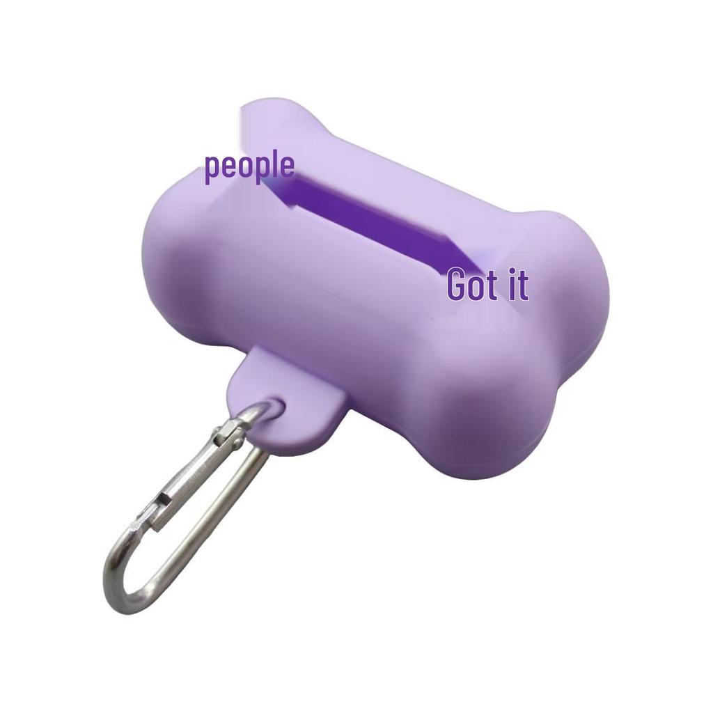 Silicone Bone-Shaped Pet Poop Scooper & Trash Bag Holder