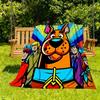 1pz Coperta da Esterno Scooby-Doo Leggera in Flanella, Morbida e Calda, Per Tutte le Stagioni, Esterno, Campeggio, Soggiorno, Ufficio, L1106051