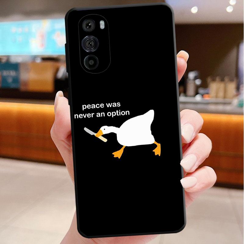 Cute Cartoon Goose Duck Phone Case For Motorola Edge 60 50 40 Pro 60 50 40 30 Ultra Neo Fusion Moto G Play G Stylus G Carcasas