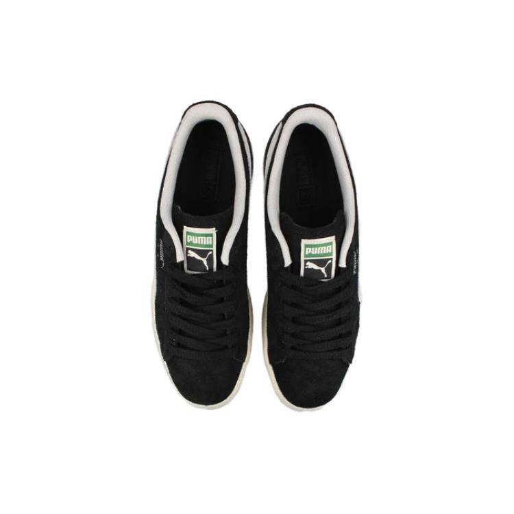 New PUMA Clyde Hairy Suede PUMA Black Frosted Ivory 393115-02