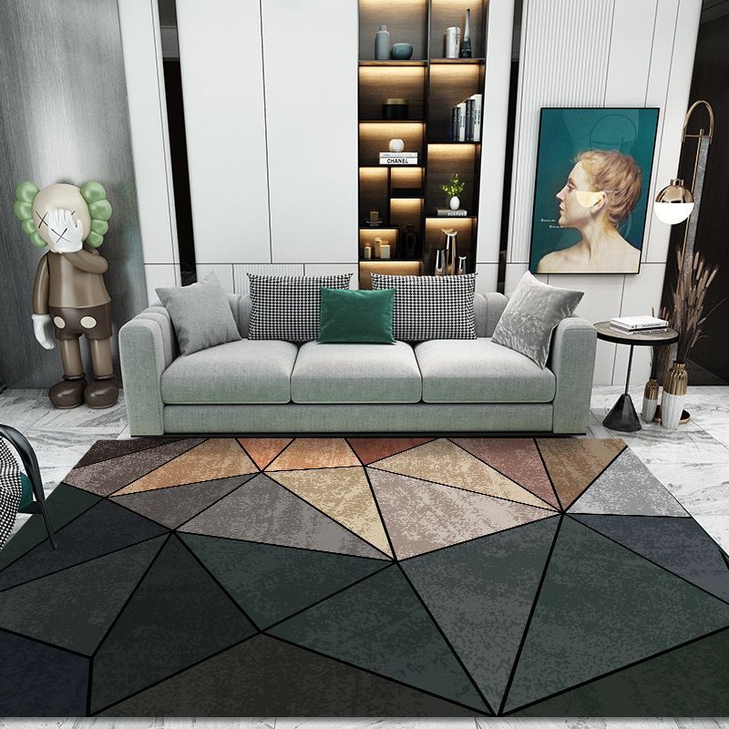 Covor Decorativ Geometric Modern pentru Sufragerie Covor Antiderapant pentru Camere Covor de Casă Covoraș pentru Mese de Cafea Mari Curățare Ușoară