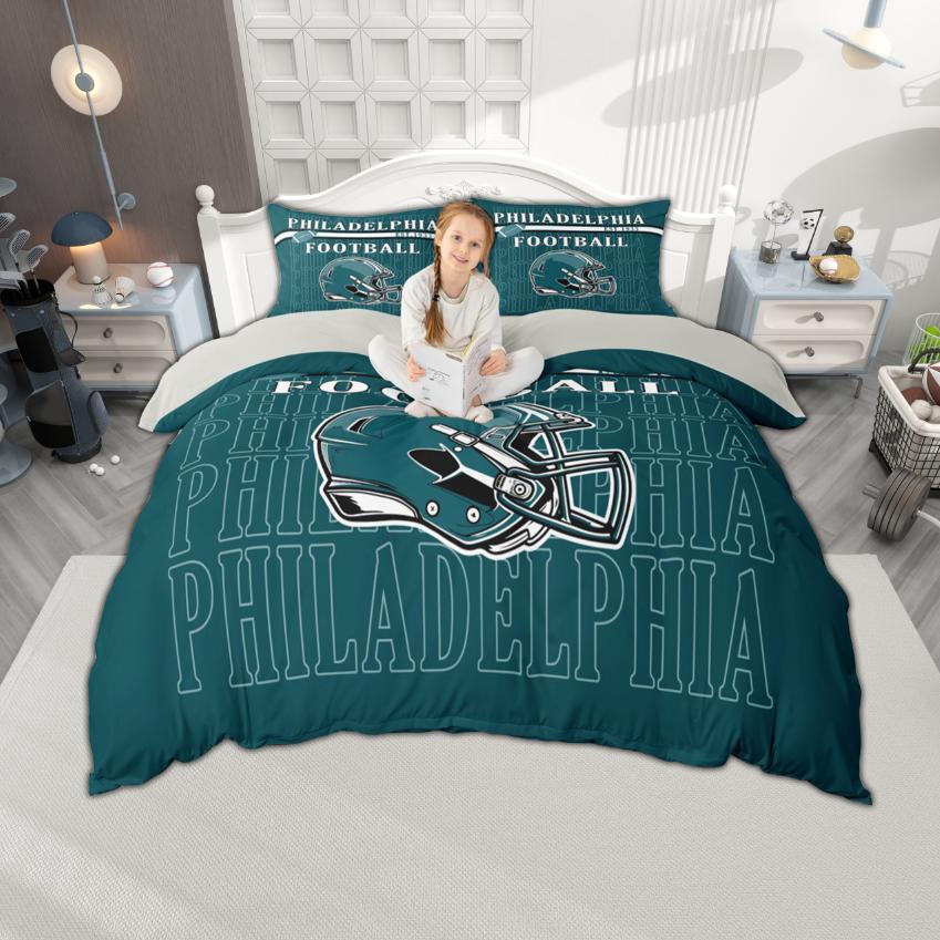 Homewish American Football Theme Duvet Cover Set Rugby Helmet Bedding Set Sports Bed Set