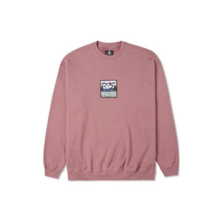 Converse Sweatshirts Men's Pink Crew Neck Moderate Regular 10025032-A03