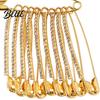 Shiny Rhinestone Embellishment Safety Pins Pants Waist Shawl Brooches Clothes