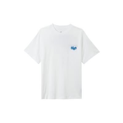 T-shirt da Donna a Maniche Corte Girocollo Larga con Stampa Alfabeto Top Bianchi FD2550-100