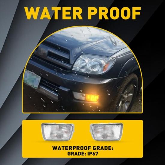 2x Turn Signal Light For 4Runner Toyota 2003-2005 Front Bumper Corner Clear Lens