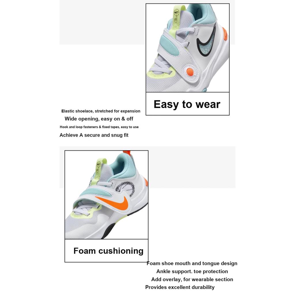 Nike Team Hustle D11 PS CHBL Kids Sneakers White Barely-Volt Copa HF5737-141