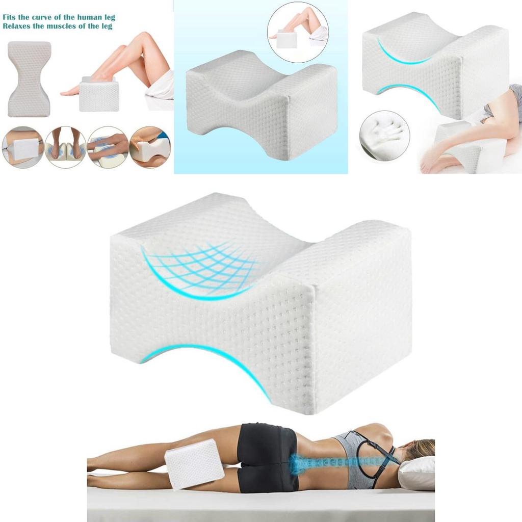 Memory Foam Knee Pillow For Side Sleepers With Ergonomic Design And Breathable Cover