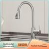 Universal Rotating Kitchen Faucet with Pull-out, Anti-splash, Hot/Cold Function for Sink and Balcony Use