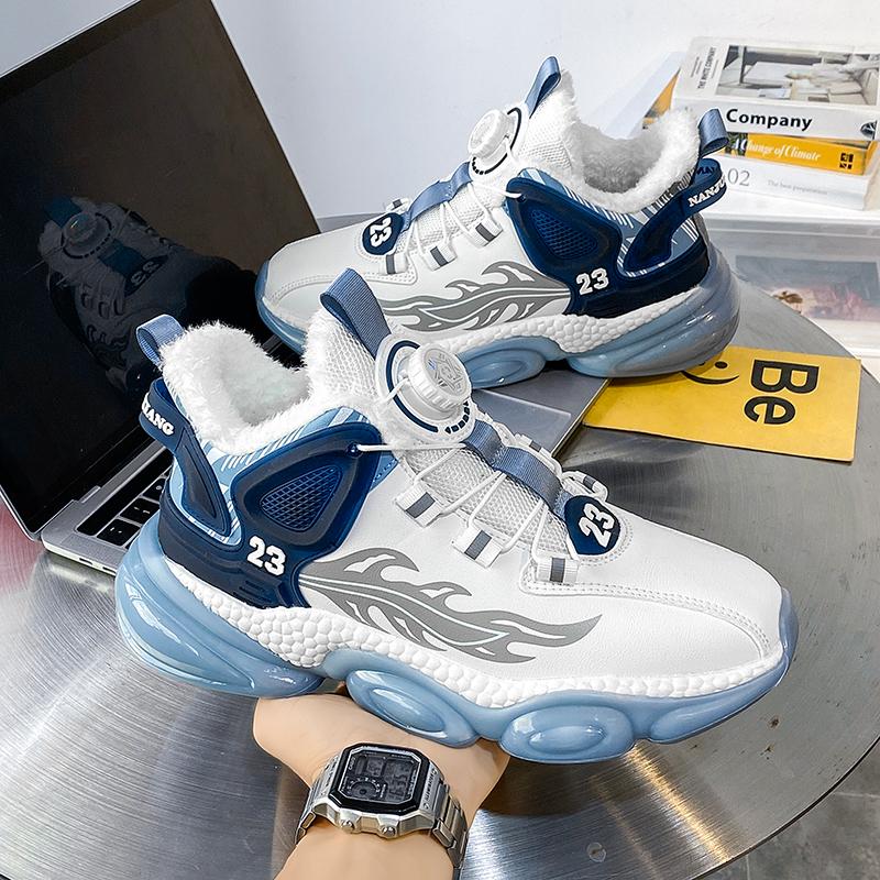 Fashion Men Shoes Winter Fashion Sneaker Height Increasing Thick Sole Anti Slip Basketball Sneakers Wear-resistant Casual Running Shoes