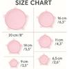 Silicone Stretch Lids Pink (6 Pack) Reble Airtight Food Covers for Bowls, Containers & Fruits |Elastic BPA-Free Stretchable Lids | Microwave, Freezer
