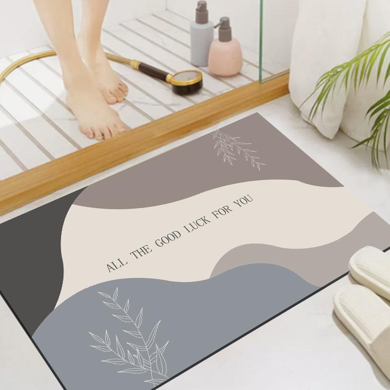 Diatom Mud Bathroom Mat: Soft, Absorbent, Non-Slip, Quick-Drying Custom Foot Mat