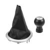 TUCKBOLD Manual Gear Shift Knob and Cover for Suzuki Swift Gearbox Stick Shifter Lever Knob In Black and Silver Tone with Synthetic 1 5-Speed