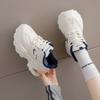 Black dad shoes new winter velvet warm two cotton shoes thick sole heightening casual sports shoes
