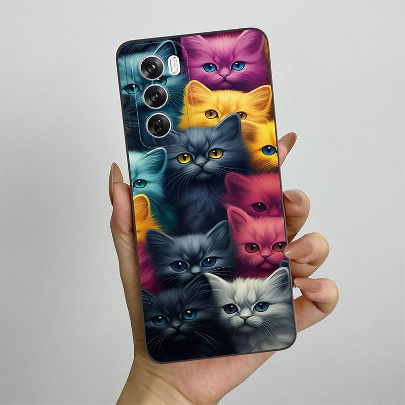 For OPPO Reno 12 CPH2625 Reno12 Pro Phone Case 12pro 5G CPH2629 Love Heart Silicone Soft Shockproof Back Cover Protective Shell