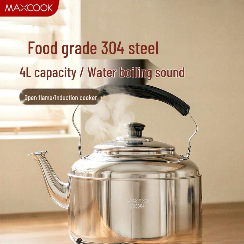 MAXCOOK MCH942 4L 304 Stainless Steel Whistling Kettle