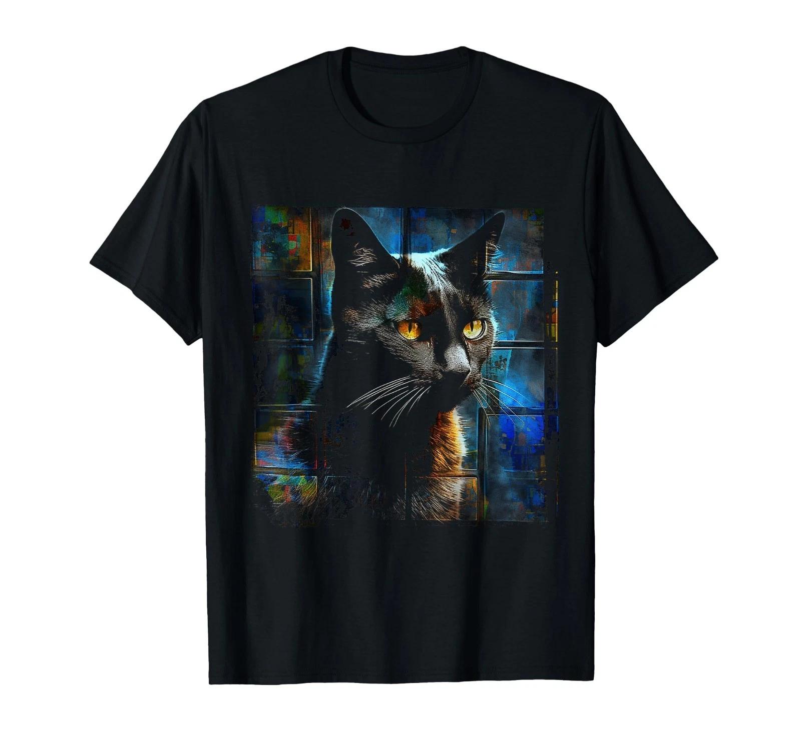 

Cat Artwork Fantasy - Pet Animal Art Cat T-Shirt for Men Women 4XL