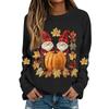 Women's Halloween Print Long Sleeve Neck Casual Top