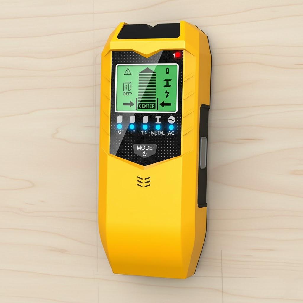 

5 in 1 Multifunction Wall Detector Scanner for Load Bearing Walls Concrete Rebar and Metal Measurement Tool жовтий