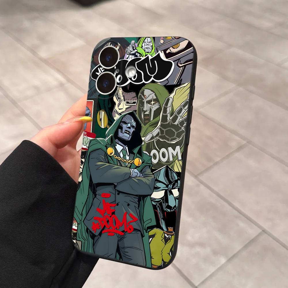 M-MF Rapper D-DOOM For IPhone 17 16 15 14 13 12 11 Pro Max 13 17Air Shockproof Soft Phone Cases Coque
