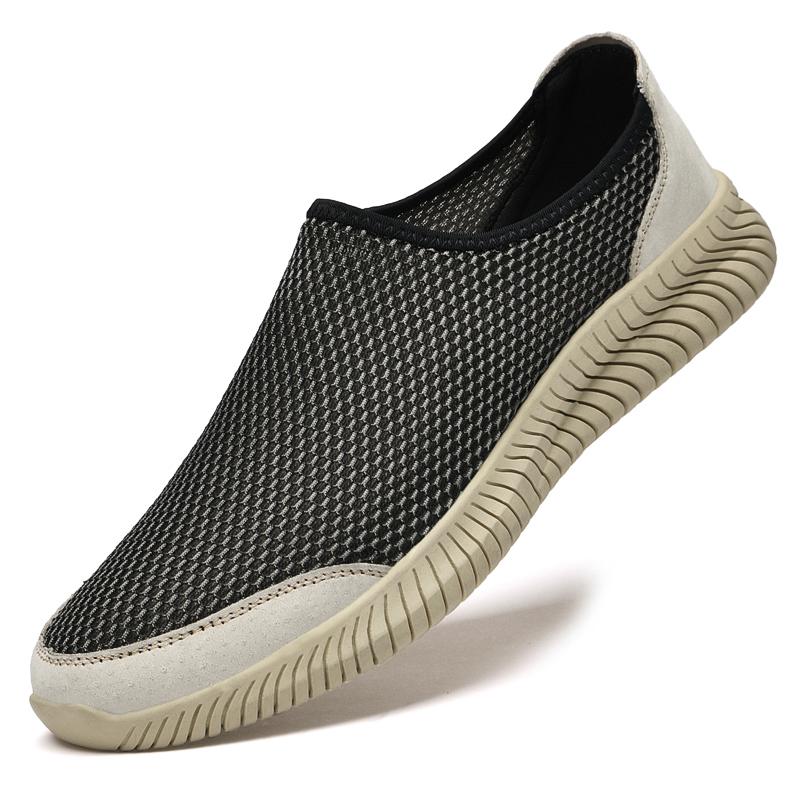 

Модные летние мужские сетчатые повседневные туфли, горячие продажи, дышащие массажные подошвы, мужские туфли для вождения, уличная пляжная обувь для кемпинга, противоскользящая 45