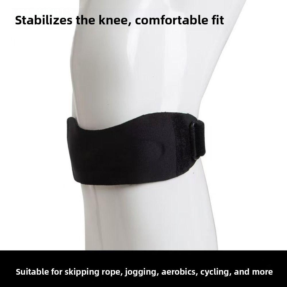 

Silicone Patella Tendon Knee Straps Fixed Protection Knee Sports Support Band Home Office чорний
