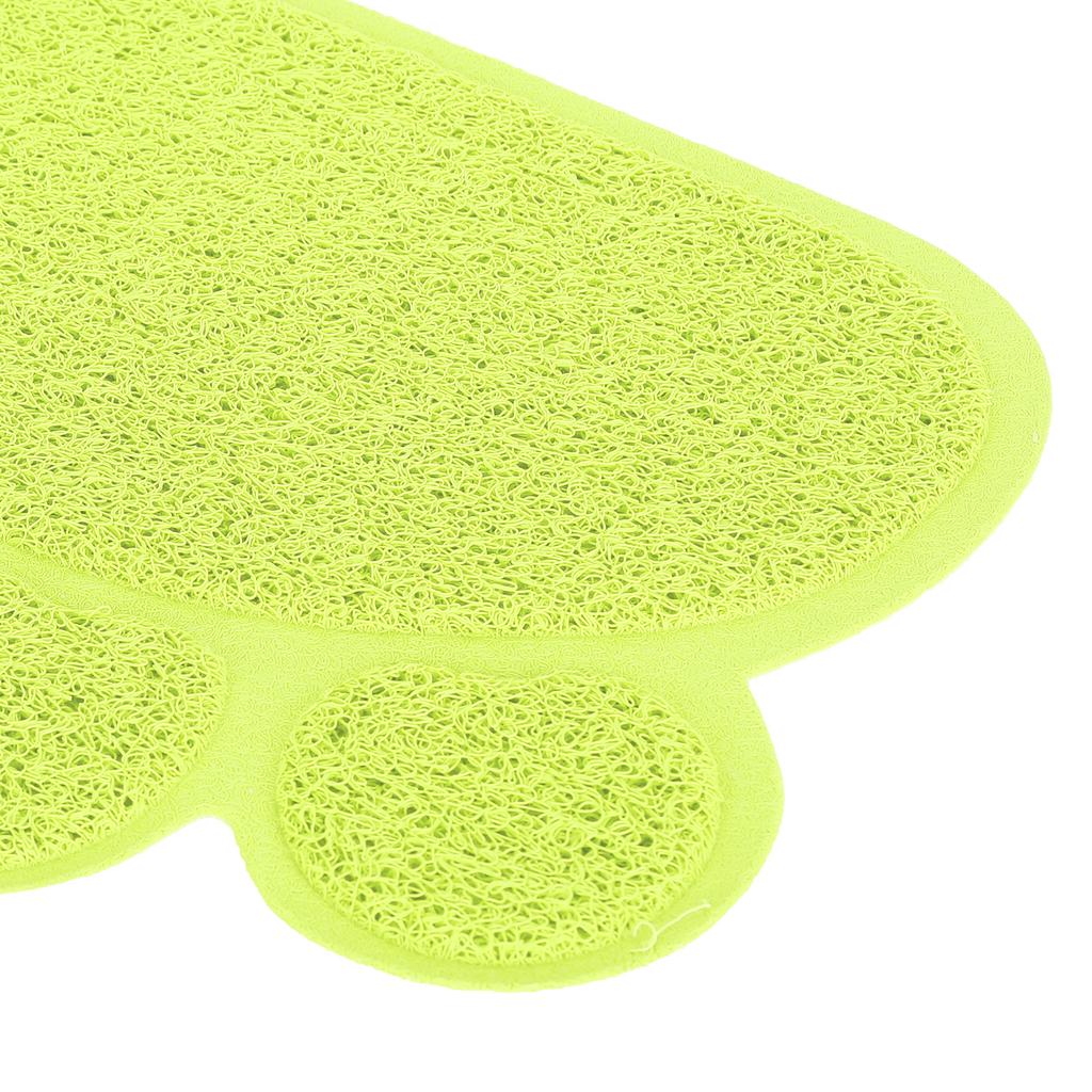 PVC Cat Dog Litter Mat Waterproof AntiSlip   Shape Feeding Bowl Placemat Pet Supplies(  Blue   Shape)