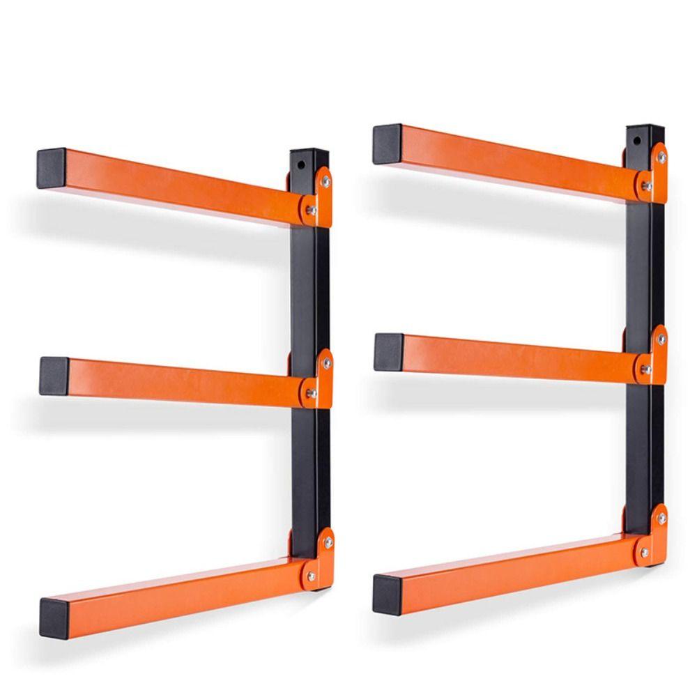 Premium Heavy Duty Lumber Storage Racks Wall Mount Space Saving Wood Log Racks Folding Adjustable Wood Organizer Indoor