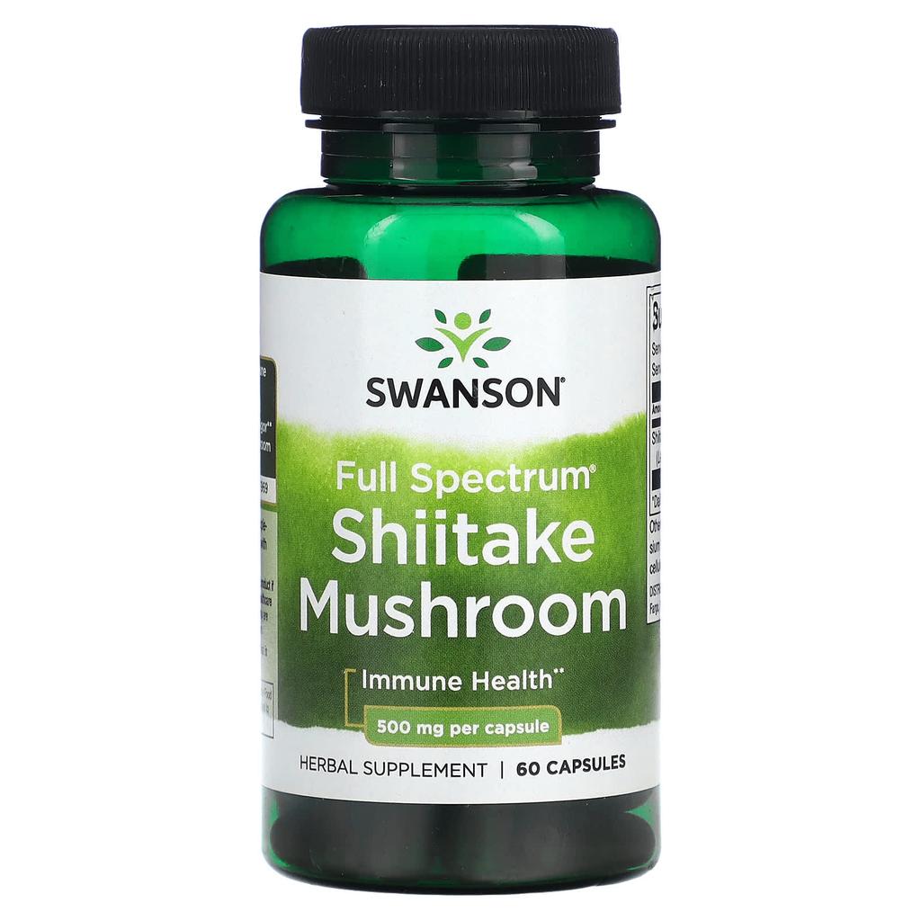 Full Spectrum Shiitake Mushroom, 500Mg, 60 Capsules