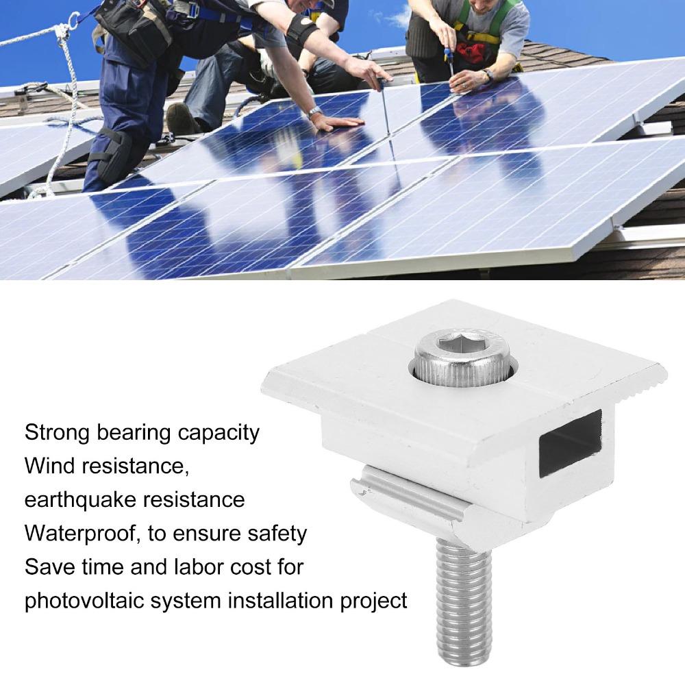 10pcs Stable Structure Solar Panel Mid Clamps Solar Panel Mounting Accessories  Flat Roof