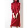 Women's Loose High Neck Wool-Cashmere Knit Dress