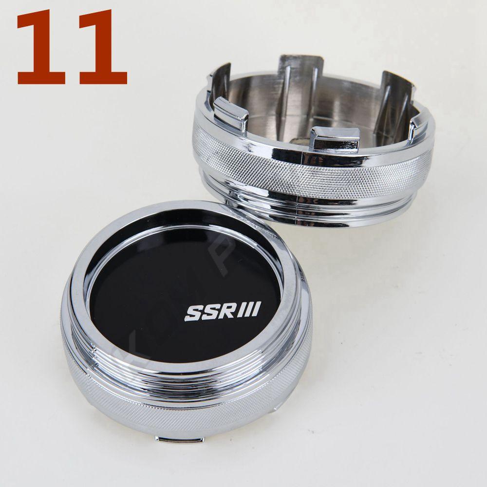 AAYP1 4PCS 61MM OD / 57.5MM ID Sport Rim Cap SSR Racing Sticker Centre Cap Rim Wheel Cover Cap Hubcaps