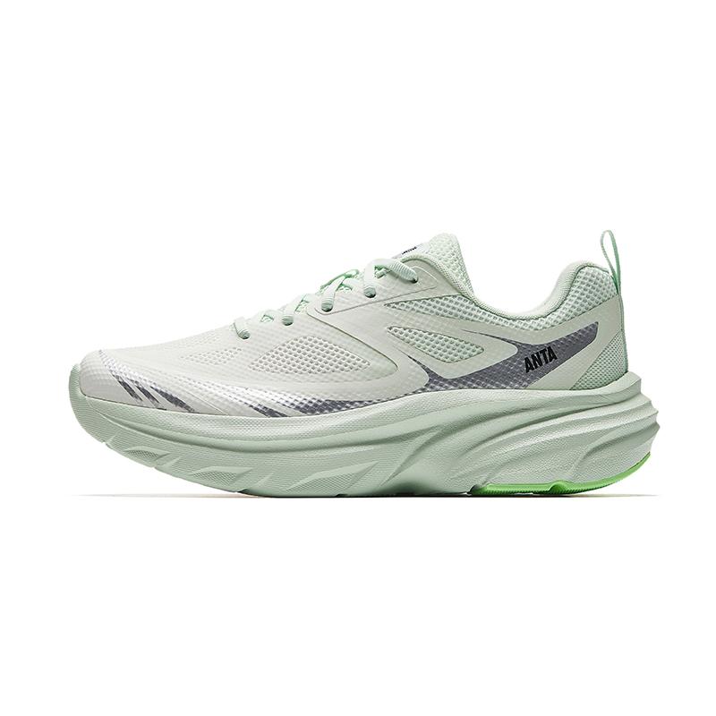 New Anta Running Collection Cushioning, Wear Resistant Low top Casual City Commute Running Shoes Women's White Green 922535520-2