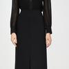 ELLASSAY Women's Elegant A-Line Slit Skirt