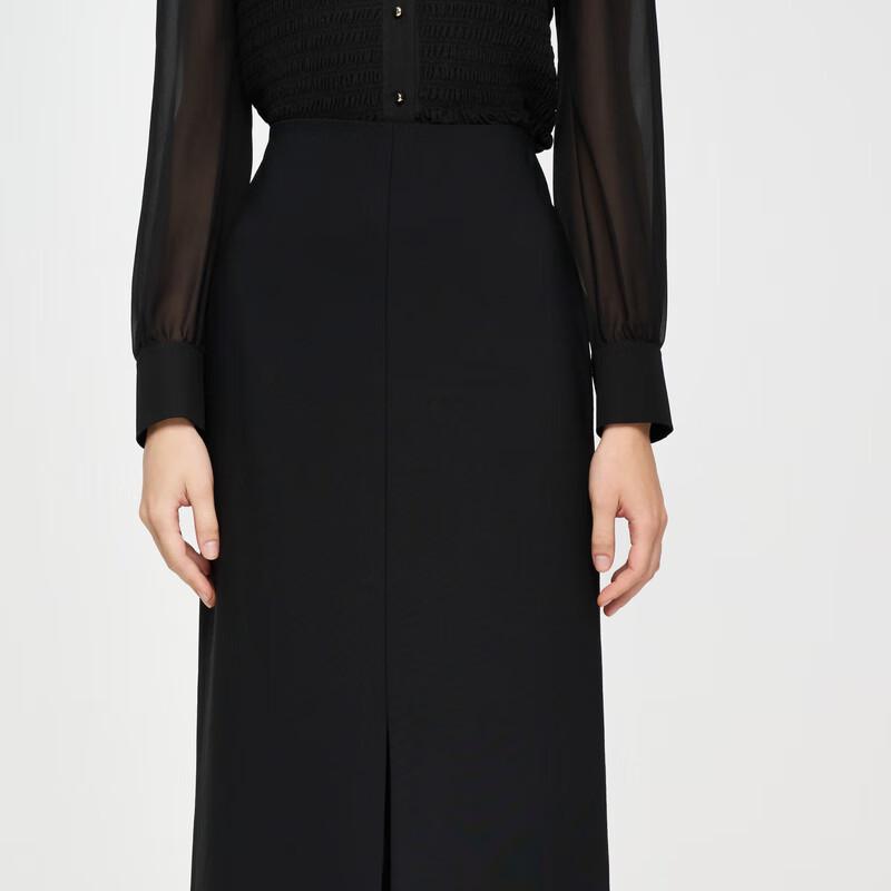 ELLASSAY Women's Elegant A-Line Slit Skirt