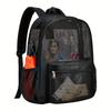 Großer Netz-Rucksack Atmungsaktiv Sport-Schulrucksack Leichtgewichtiger Reise-Tagesrucksack mit Front-Reißverschlusstasche Seitliche Flaschenhalter Unisex
