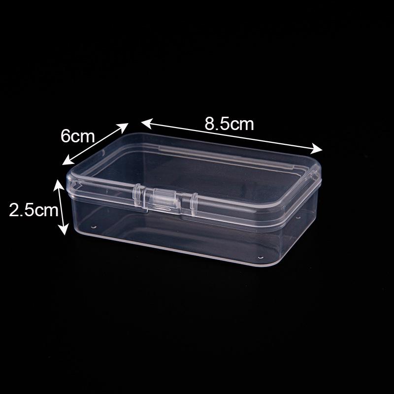 Transparent Rectangle PP Plastic Storage Box for Hardware & Electronic Components