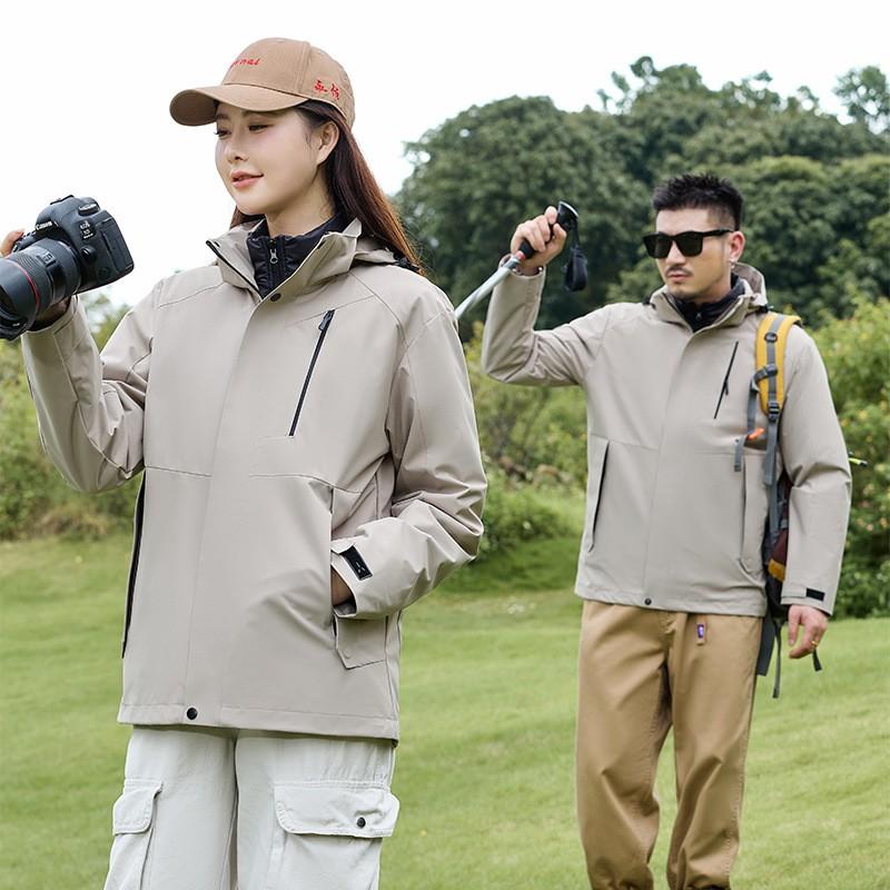 Mens Womens 3-in-1 Waterproof Windproof Winter Jacket With Removable 90% Duck Down Insulated Liner Hiking Skiing Outdoor