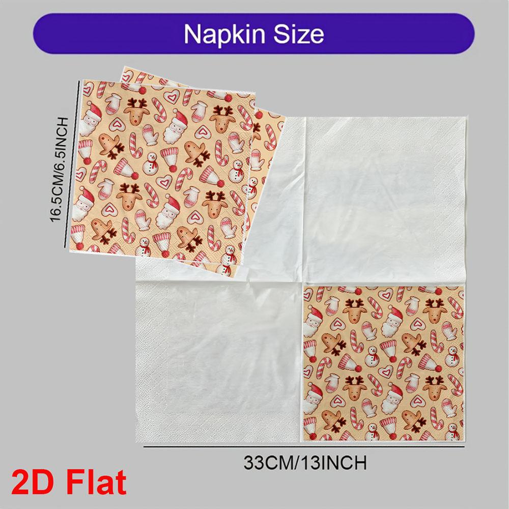 20pcs Disposable Napkins with Christmas Collection Pattern Print for Wedding,Parties,and Daily Use for Thanksgiving Fall Christmas Table Decoration