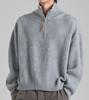 Beoteunseoul Loose Fit Half-Zip High-Neck Knit (Gray)