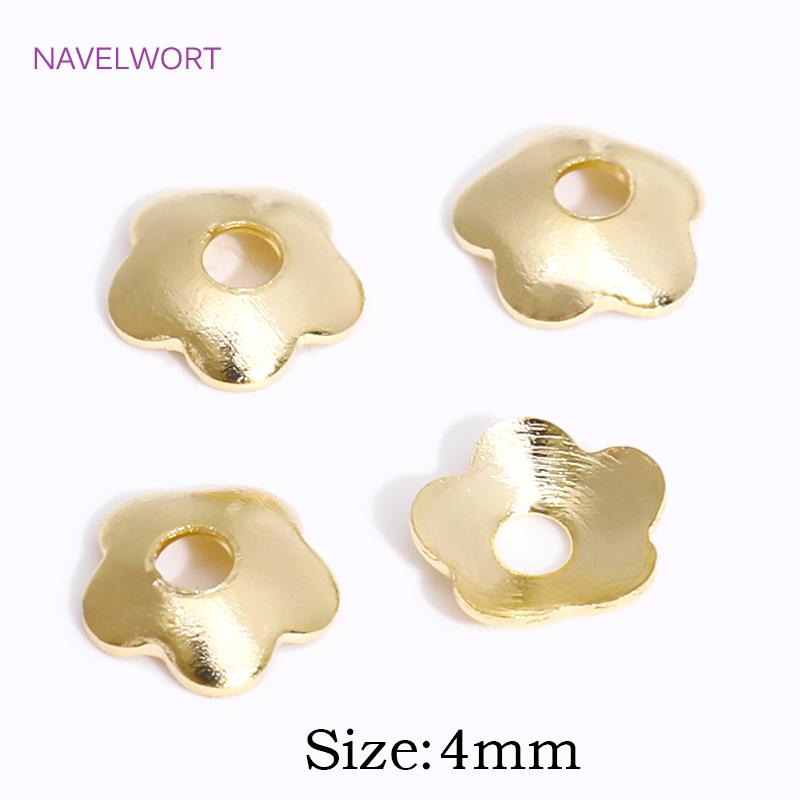

20pcs/Lot 14K/18K Gold Plated Brass Bead Caps Spacer Beads,Flower Bead Caps For Jewelry Making Supplies DIY Jewelry Accessories 20 pieces