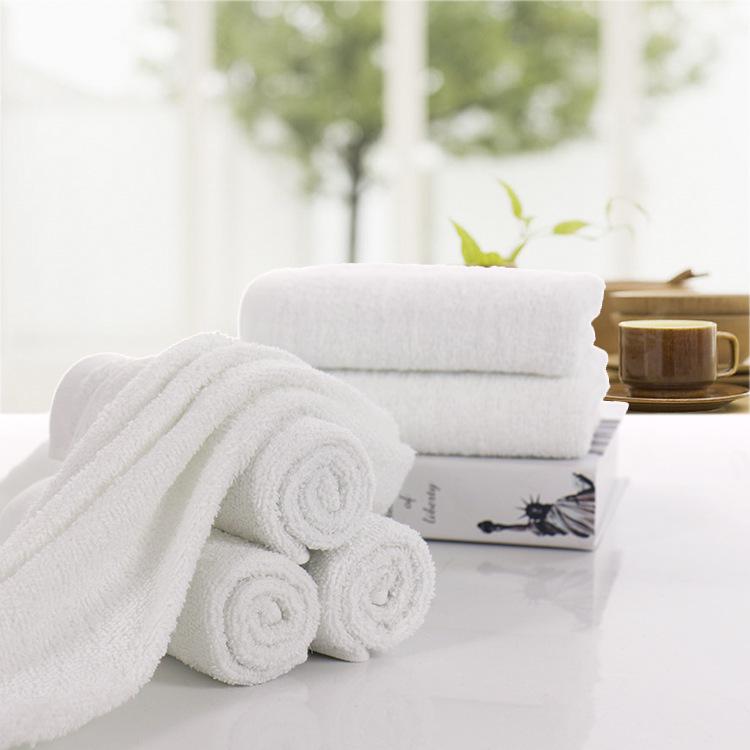 21-Count White Cotton Bath Towel Set, 90g, for Hotel Guests & Beauty Salons - Water Absorbent and Enlarged Size.
